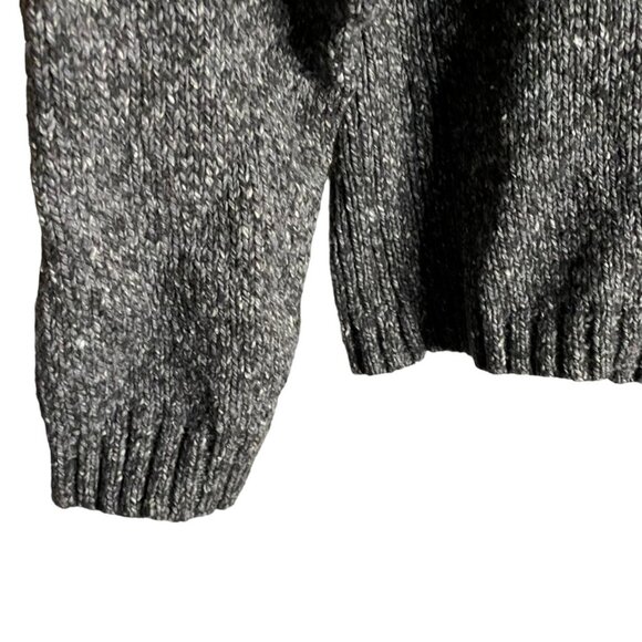 Columbia Men's Black Marled Crewneck Wool Blend Knit Sweater - Picture 4 of 7